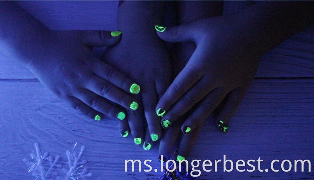 Xmas Luminous Nail Sticker1 Jpg